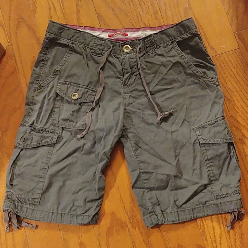 Grey cargo shorts